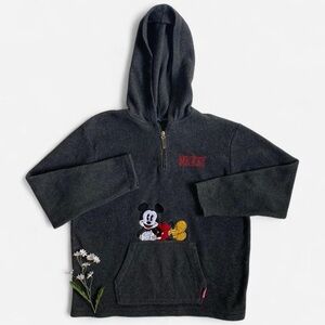 Vintage gray fleece Mickey Mouse sweatshirt
